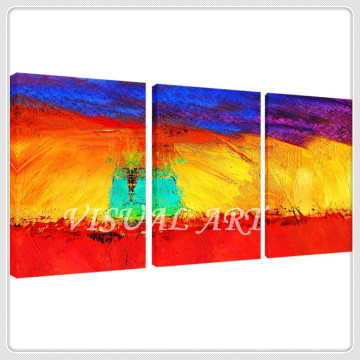 Abstract Contemporary Bright Colour Canvas Painting Wall Art